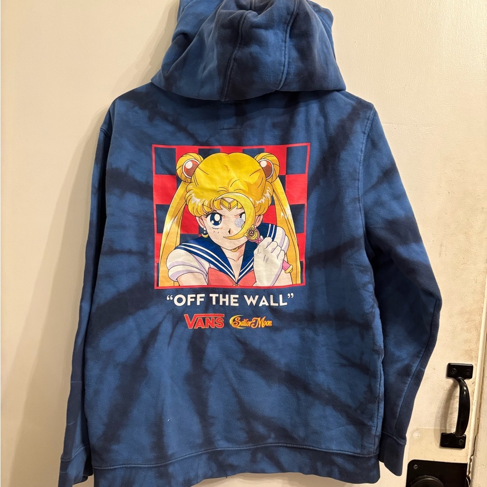 Vans Blue Tie-Dye Hoodie with Sailor Moon Graphic